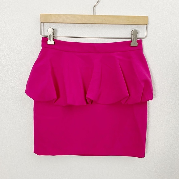 Zara Fuchsia Pink Peplum Mini Skirt - Picture 8 of 9